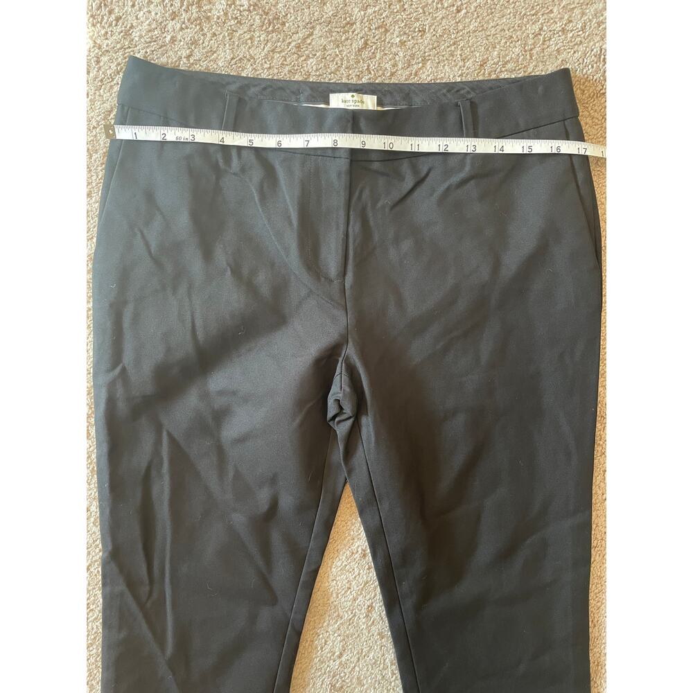 Kate Spade Womens Black Dress Pants Size 8 Gold Accents Straight Leg - Picture 6 of 8